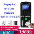 TFT LCD Color Screen Biometric Fingerprint Access Control JTL M50